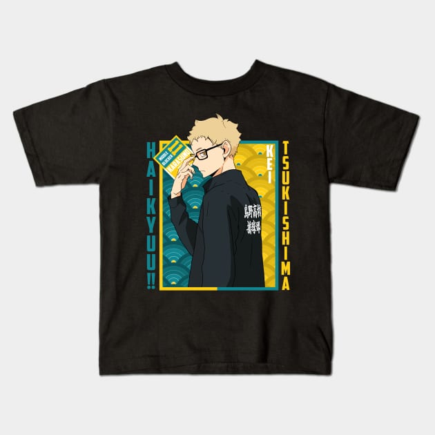 Haikyuu - Kei Tsukishima Kids T-Shirt by InalZ